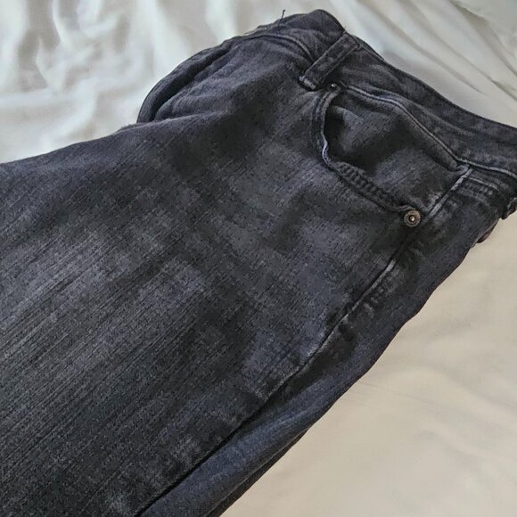 American Eagle - black/dark gray - high rise - super stretch - skinny - size 16 - Picture 1 of 4